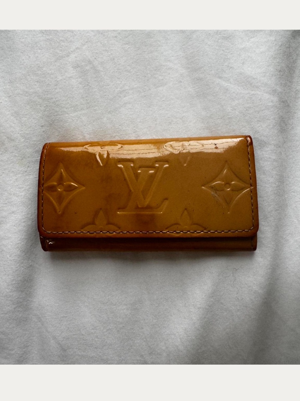 Louis Vuitton Yellow Monogram Vernis Key & Card Holder